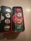Coca-cola Vintage Vending Machine Collectible Tin Gift Set W  4 Fiji  999 Silver