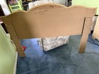 Beige 6-piece Floral Wood Bedroom Set  Headboard  Dresser  Mirror  Armoire  Nig   
