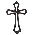 Rustic Brown Indoor Outdoor Metal Cross Wall Hanging Christian Decor 12x8 Easter