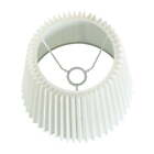 Knife Pleat Accent White Fabric Lamp Shade  10 l X 10 w X 8 h