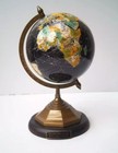 Black World Globe Map Vintage Style Table Decor Earth Atlas Gift For Kids