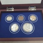 1956 Us Mint Proof Set 5 Coin 90  Silver     Display Case Included