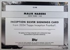 2024 Inception Malik Nabers Silver Signings Rookie  Case Hit  26 50  rc            