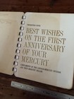 Vintage 1962 Mercury Advertising Note Booklet