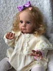 22in Reborn Baby Doll Realistic Root Hair Toddler Girl Soft Cuddly Body Toy