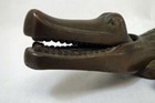 Vtg Huge Cast Bronze Alligator Gator Croc Nut Cracker Sculpture 15 Inches Long