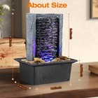 Tabletop Fountain Indoor Waterfall Rock Fountain Led Lights Water Feature