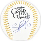 Sale  Salvador Perez Auto Official Gold Glove Logo Baseball Royals Beckett Wit