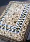 Vintage Persian Khatam Micro Mosaic Inlay Treasure Trinket Box Hinged Lid 4   x3 