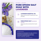 Dr Teal s Lavender Epsom Salt Soak 3 Lb Muscle Relief Bath Soaking Solution