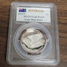 2014 Australia  1 Silver Wedge-tailed Eagle Pcgs Gem Proof High Relief Mercanti 
