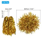 36pcs Cheerleading Pom Poms With Baton Handle For Game Sports  Gold Tone