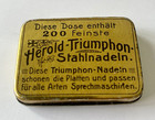 Vintage Rare German Triumph On Gramophone Phonograph Needle Tin