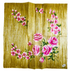 Vintage Floral Handkerchief Colette Hand Printed Roses   Sticker Unused 16  Read