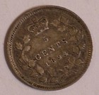 1894 Canada 5 Cent Silver Coin Queen Victoria Km-2 Excellent Detail  15515