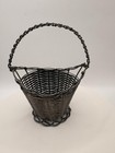 Vintage Wire Basket Metal Flower Girl Basket Rustic Farmhouse Decor