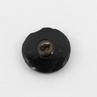 Antique Victorian Art Deco Faceted Black Glass Iridescent Shank Button 3 4 