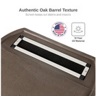 Polyethylene 50 Gallon Flat Back Brass Spigot Rain Barrel  Eco-friendly  Walnut