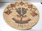 Large Vintage Rare 2 Find Mudhead Pictorial Hopi Indian Coiled Basket Tray