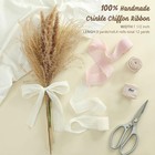 Pretty Jolly Crinkle Chiffon Ribbon For Flower Bouquet 1 1 2 Inch  Pink