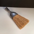 Vtg Silvertone Floral Repousse Hand Broom Whisk Crumb Brush