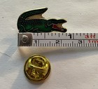 Vintage Lacoste Logo Green Crocodile Hat lapel Pin
