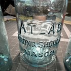 Three Vintage antique Glass Canning Jars  also Called Fruit Jars Or Mason Jars 