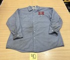 Vintage Miller High Life Beer Pin Striped Work Shirt Men s Xl Mechanic