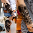 Coktak 64 Sheets Large Black Arm Temporary Tattoos For Men Forearm Women Thigh  