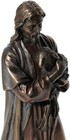 Jesus Holding A Lamb Cold Cast Bronze Statue Religious Figurine Collectible