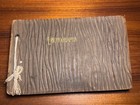 Antique Photo Album Book Scrapbook Vintage Ephemera Black White Photographs Life