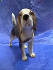 Vintage Porcelain Beagle Dog Figurine With Collar   Numbered