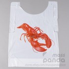 Royal Disposable Adult Size Poly Lobster Bibs With Tie  Lightweight High Quality