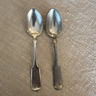 Antique Silver Set   2 Spoons   Flatware
