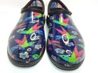 Womens Sloggers Multicolor Garden Rain Clogs Size 8 With Hummingbirds Flowers