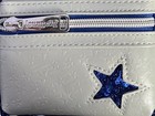 Disney Parks Wishes Come True Blue Shimmery Sequined Loungefly Wristlet Belt Bag