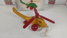 Helicopter Wooden Pull Toy Greek Kouvalias Vintage Greece Rare New N   707 Yellow