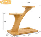 Bamboo Plant Stand  3 Tiers Indoor Succulent Windowsill Shelf - Small Tabletop P