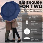 Compact Travel Umbrella Vented Double Canopy  Windproof  Small   Portable