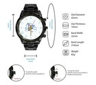 Cubs 155th Black Stainless Steel Watch