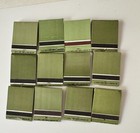 Vtg Dd Bean   Sons Damp Climate Matches 12 Matchbooks Army Green Old Stock  8 