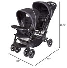 Baby Trenda Sit N  Stand Double Stroller Onyx  ss76072 