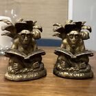 Russ Berrie   Company Monkeys Reading    once Apon A Time    Bookends Vintage 