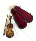 Vintage Mini Violin cello  Music Box With Bow And Case Plays Swan Lake