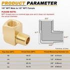 1 8 Npt Male To 1 8 Npt Female Brass 90 Degree Street Elbow Pipe Fitting 4 Pack