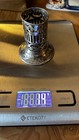 Webster   Co Sterling Silver Glass Holder With Monogram And Sterling Stamp