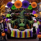 Witch Trunk Or Treat Car Decorations Kit  Halloween Decor For Suv Colorful