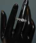 1 0 Ctw  18k White Gold-plated Moissanite Ring  Size 6-adjustable   60  