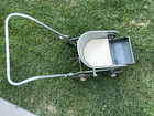 Antique Vintage Thayer Gray Metal Push Stroller Folding Handle Doll Baby