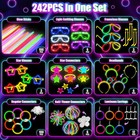 242pcs Glow Sticks  Glow In The Dark 4th Of July Party Favors Party Supplies For